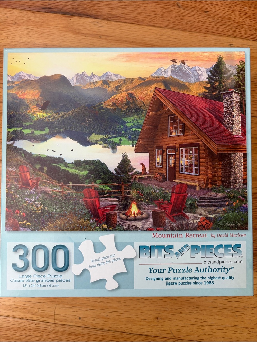 Bits and Pieces “Mountain Retreat”  by David MacLean 300-Piece Jigsaw Puzzle